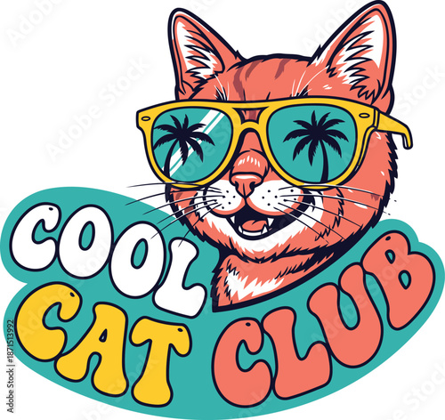 A cute cartoon illustration of a funny kitten with a heart drawing designed as a nice vector art piece showing love for this pet animal