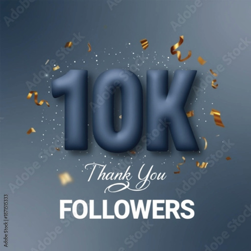 10K Followers Thank You Celebration Design for Social Media