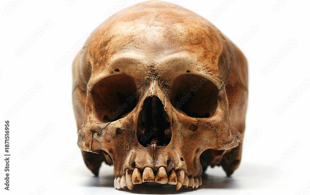 Fototapeta premium human skull isolated on white
