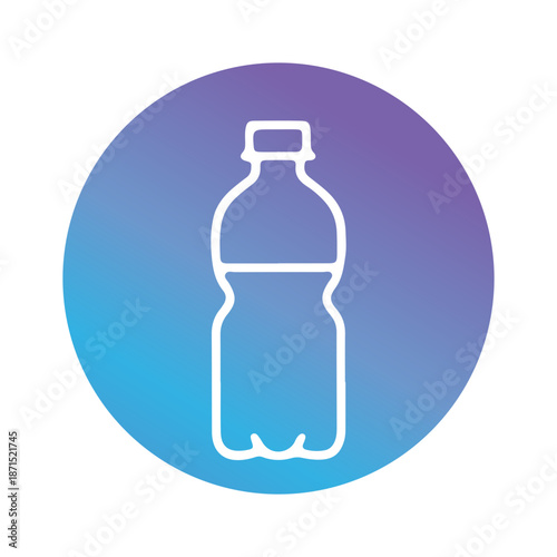 Plastic materials and recycling icon vector design 