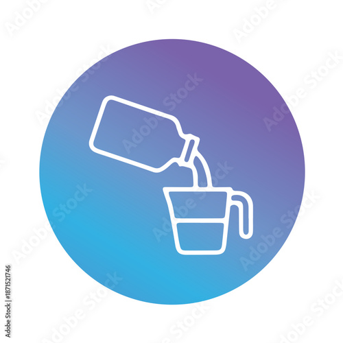Plastic materials and recycling icon vector design 