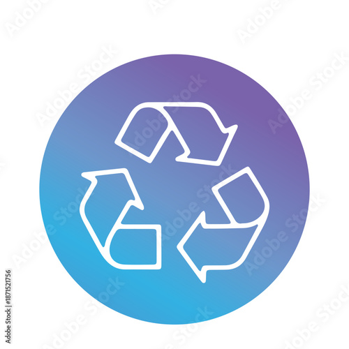 Plastic materials and recycling icon vector design 