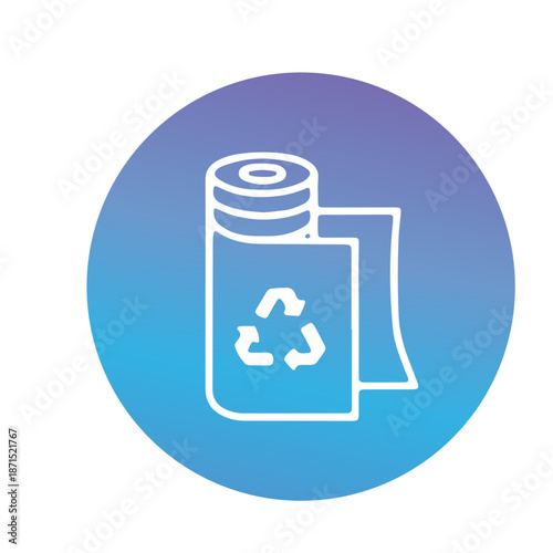 Plastic materials and recycling icon vector design 
