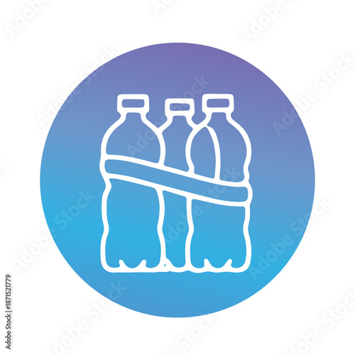 Plastic materials and recycling icon vector design 