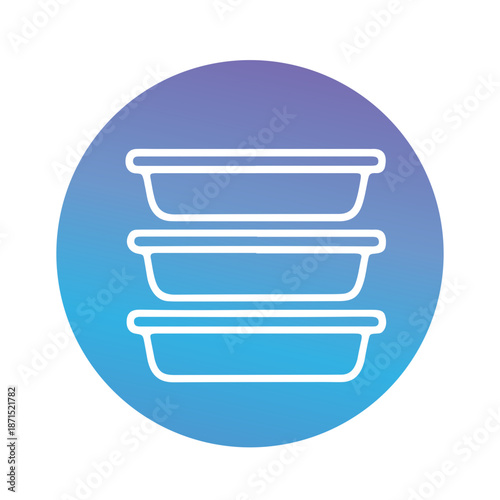 Plastic materials and recycling icon vector design 