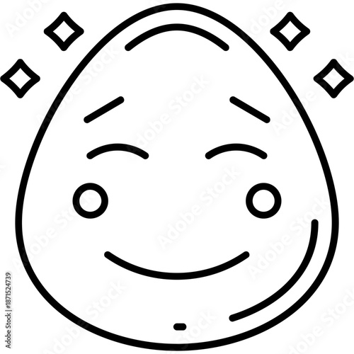 Blushing Outline Icon