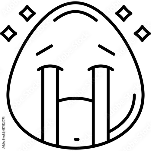 Fotografie Crying Outline Icon