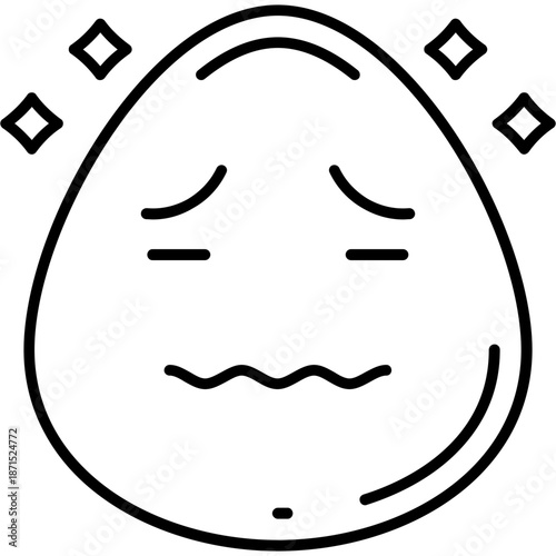 Fearful Outline Icon