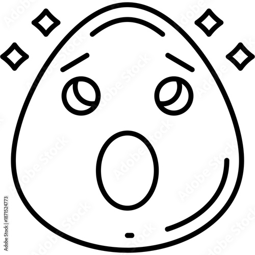 Astonished Outline Icon