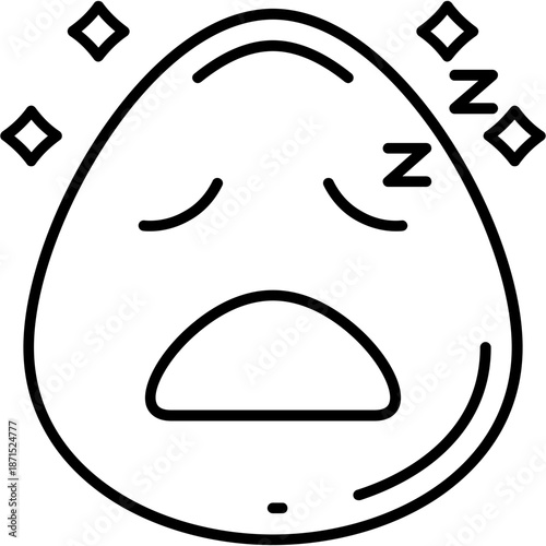 Drowsy Outline Icon