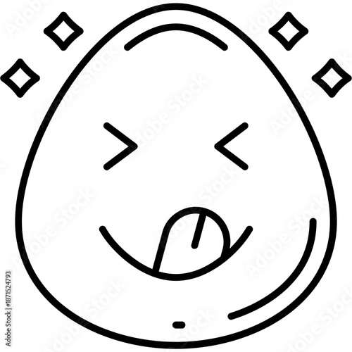 Tongue out Outline Icon