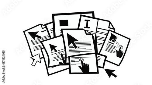 vector illustration of a papers