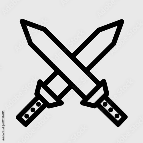 sword illustration vector and logo Icon Army weapon icon perfect. Icon sign from modern collection for mobile concept and web apps design.