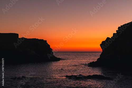 Atardecer en playa