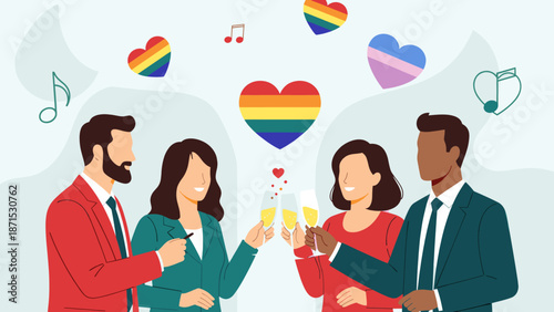 A modern illustration of a businessman wearing a red suit, conveying confidence and professionalism.