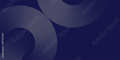 Abstract vector blue gold stripe line, geometric circle texture background, futuristic technology, retro styled concept, abstract decoration