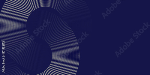Abstract vector blue gold stripe line, geometric circle texture background, futuristic technology, retro styled concept, eps10