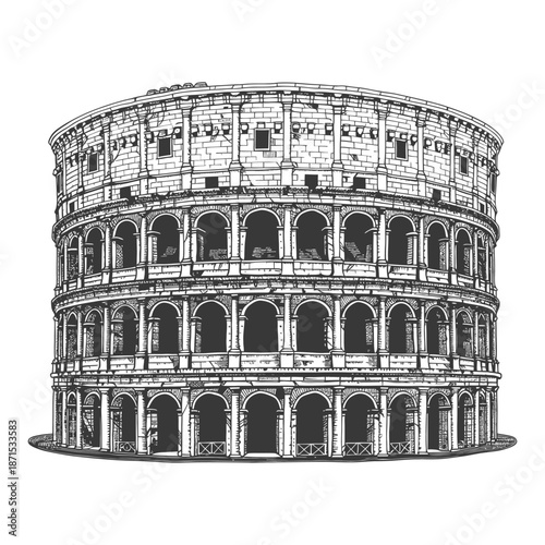 The Colosseum is a historic Roman amphitheater in Italy