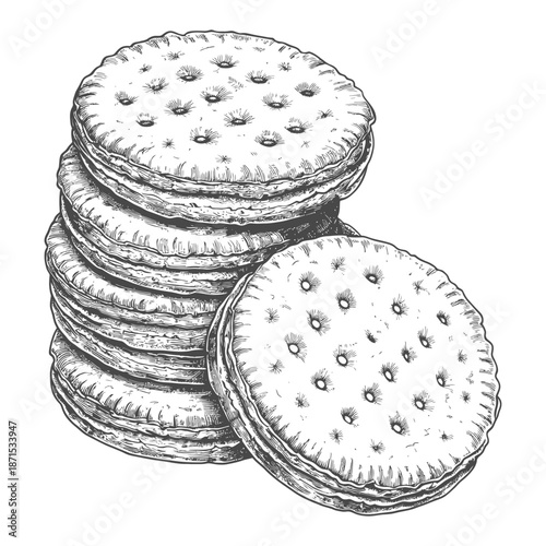 A Stack of Delicious Cream Filled Sandwich Cookies