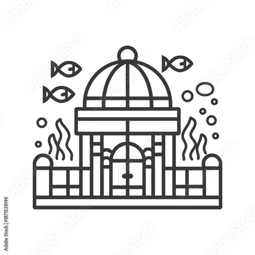 Underwater Domed Structure Fish Enclosure Design