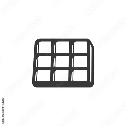 A Simple Graphic Depiction Of A Chocolate Bar