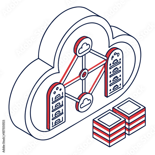 Cloud computing network with secure data storage and servers online