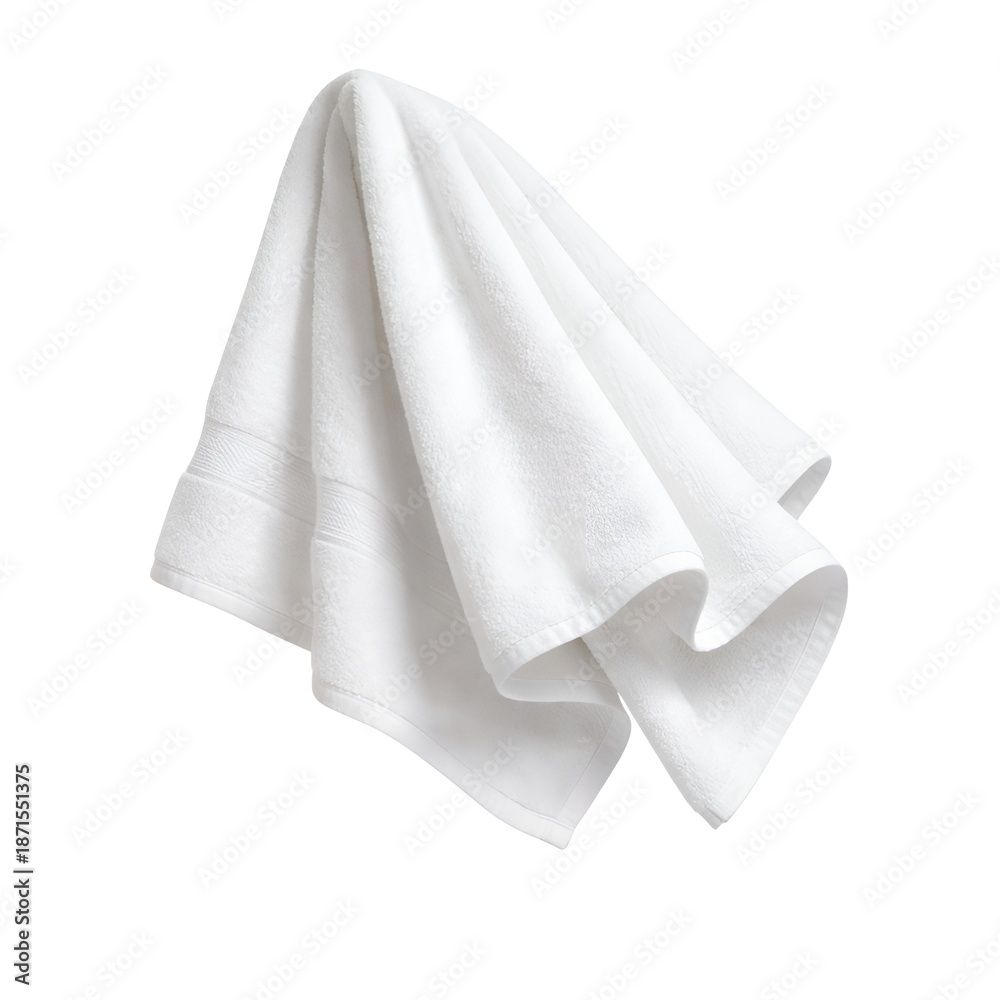 Fototapeta premium White Fabric Cloth Isolated on White