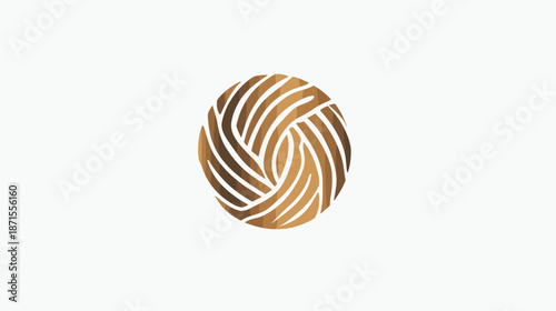 Golden Brown Twisted Ball with Stripes.
