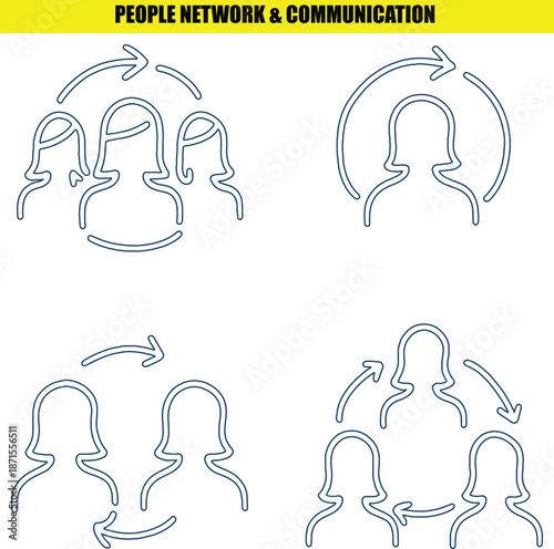 Illustrating people connections communication and networking concepts visually
