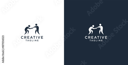 Human community logo vector template. Community health services. Abstract Community Logo