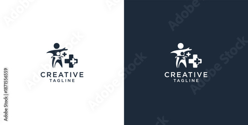 Human community logo vector template. Community health services. Abstract Community Logo