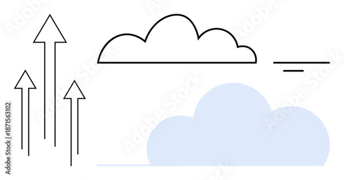 Cloud computing concept. Cloud computing enabling data storage, sharing, and accessibility for technology development. Cloud computing supports networking, IT services, and digital solutions. Perfect