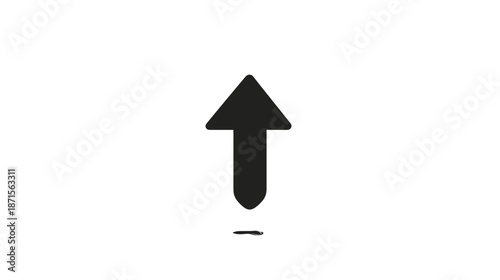 Black Arrow Symbol Pointing Upwards.