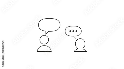 Conversation between two people simple outline.