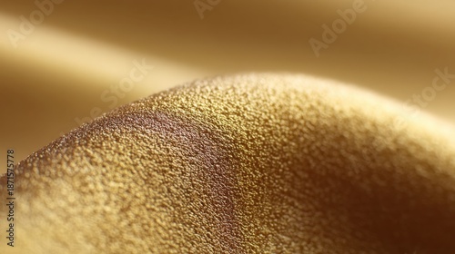 Close-up of Luxurious Gold Satin Fabric with Soft Texture and Shimmering Gleam, Ideal for Fashion and Elegant Interior Design Projects