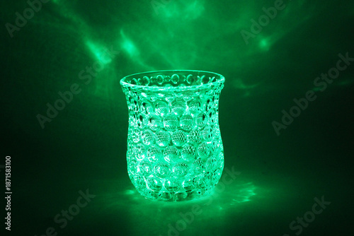 vaso luz verde