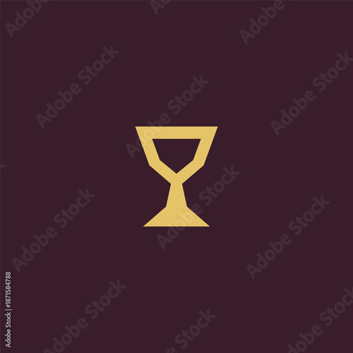 Geometric abstract chalice logo representing ritual, value, and sacred elegance.