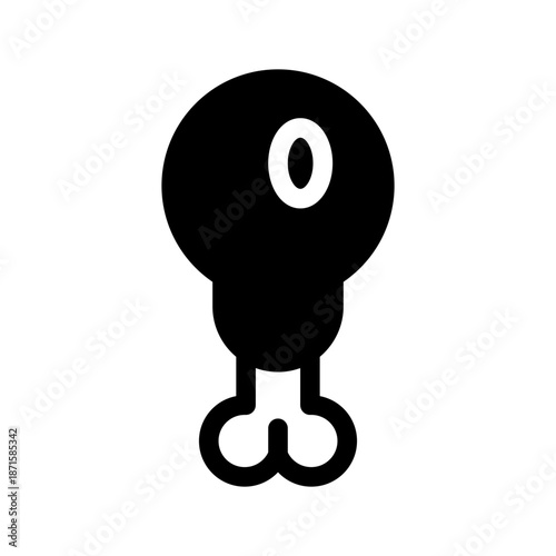 Chicken Leg Icon Vector Symbol Design Illustration