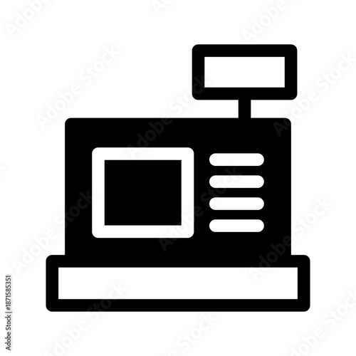 Cashier Machine Icon Vector Symbol Design Illustration
