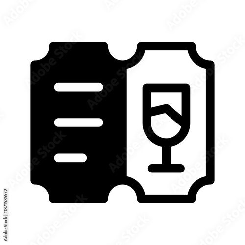 Wine Menu Icon Vector Symbol Design Illustration