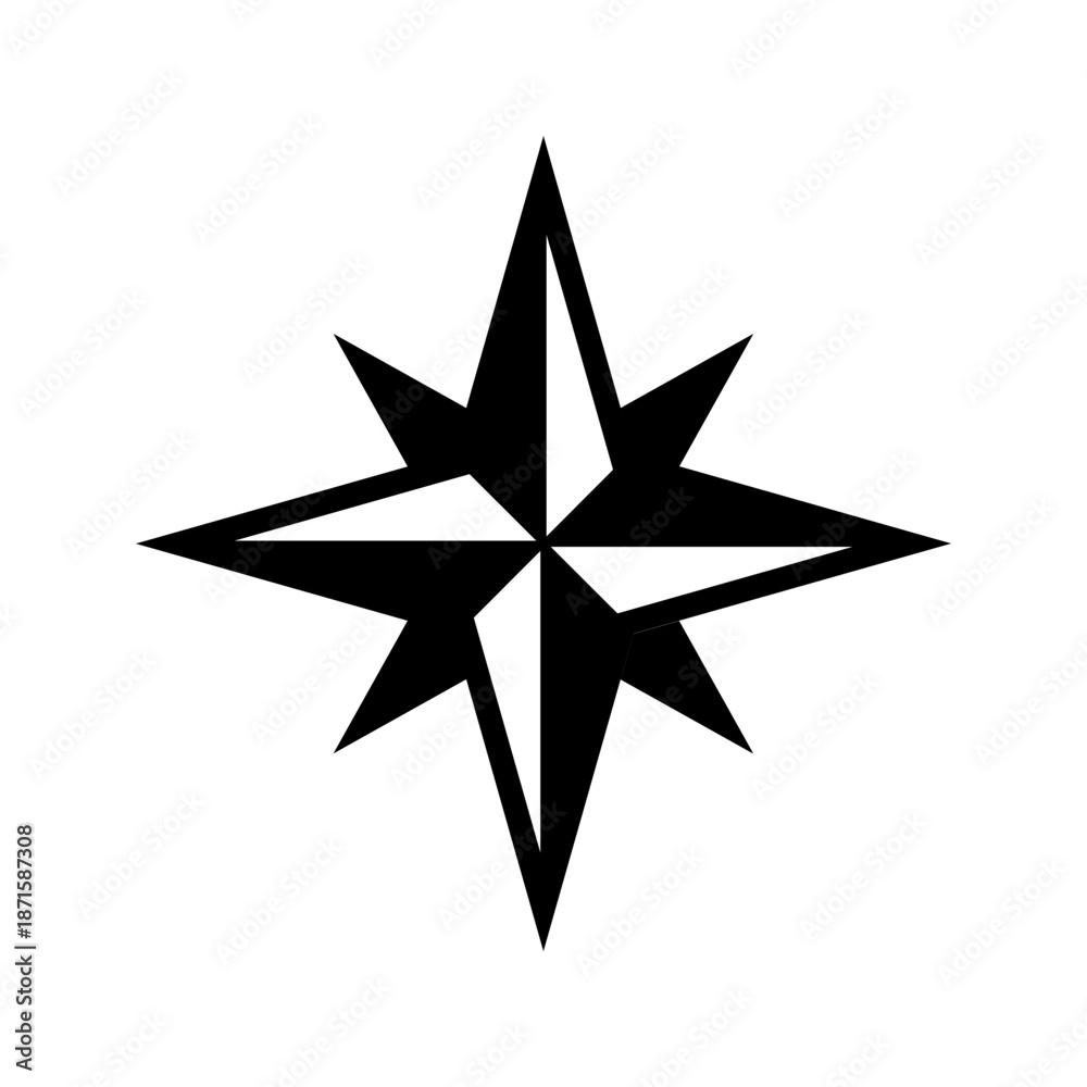 Obraz premium Compass icon. Compass vector icon. Compass vector