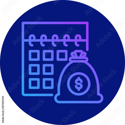 Salary day icon for employment, business, website, application, printing, document, poster design, etc