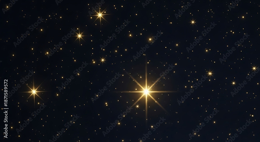 Obraz premium Celestial Canvas - A Starry Nights Embrace.