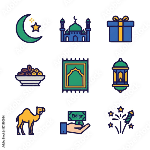 Collection of Islamic Symbols and Icons 2.