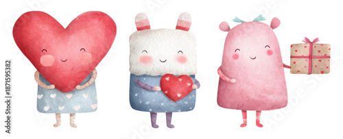 Cute and Kind Soft Objects Illustration in Adorable Cartoon Style