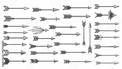 A collection of 35 different arrows