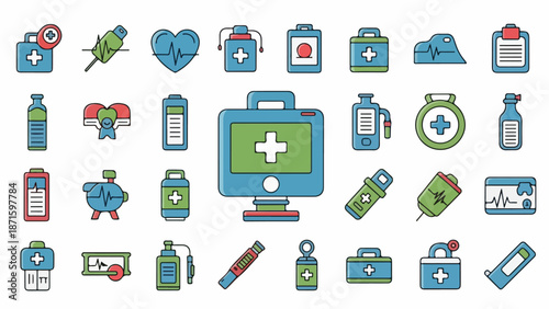 A collection of medical icons and symbols (1)