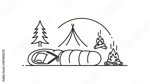 Sleeping Bag Outdoor Camping Gear.