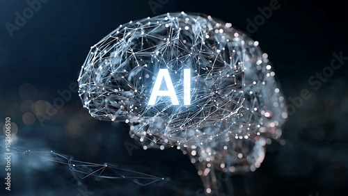 Stunning AI brain visualization symbolizes innovation, future technology, and artificial intelligence breakthroughs in digital networks