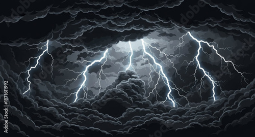 abstract background with lightning